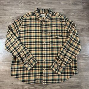 Vintage Woolrich Flannel Shirt Men's XXL Plaid Cotton Button Up Workwear